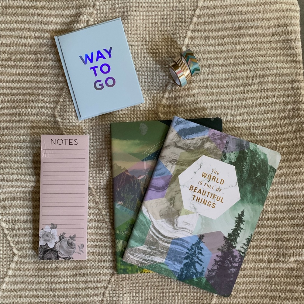 Gift Set 2 Geometric Notebooks + Notepad + Washi - Picture 8 of 8